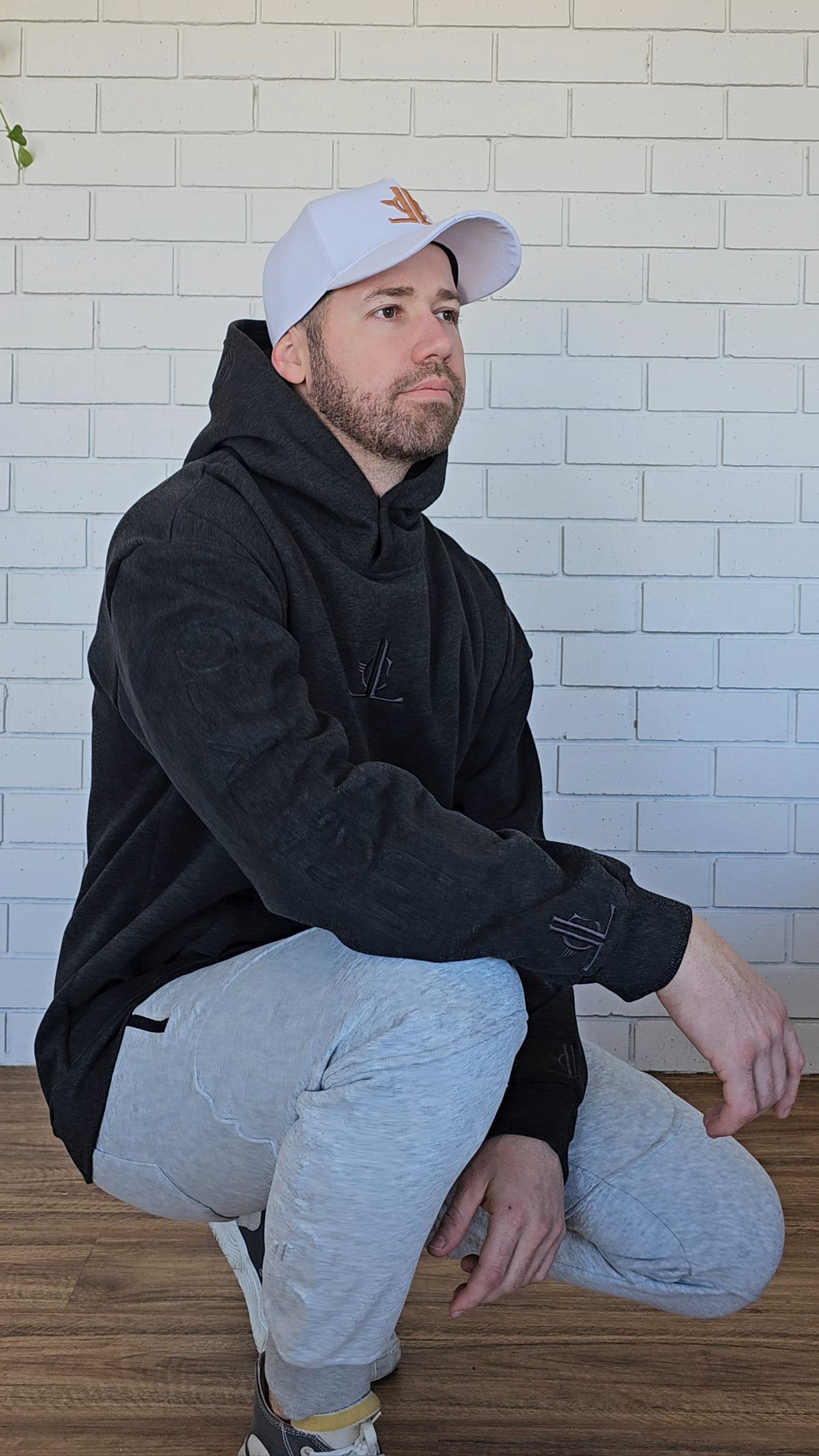 dark grey hoodie