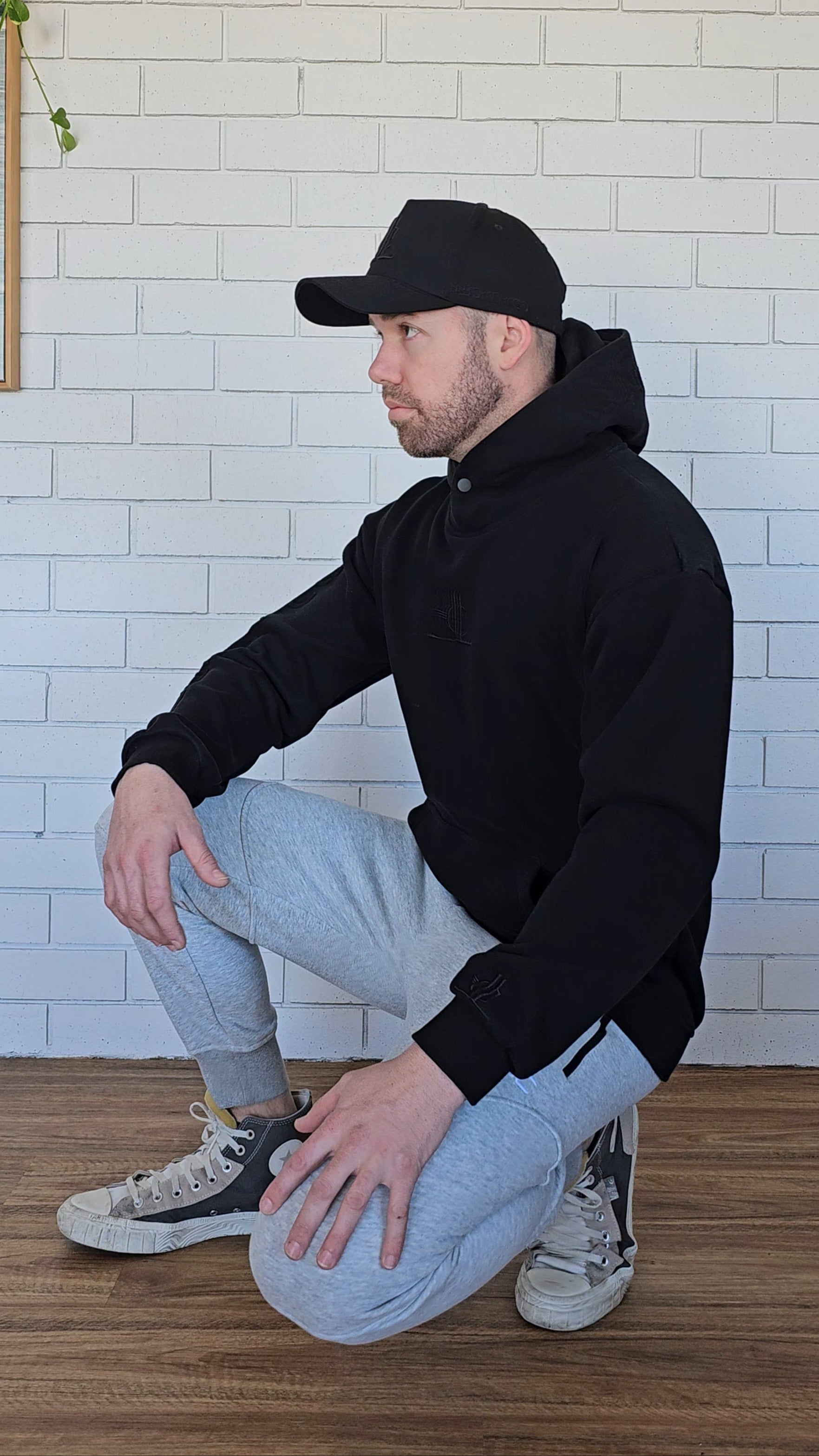black hoodie