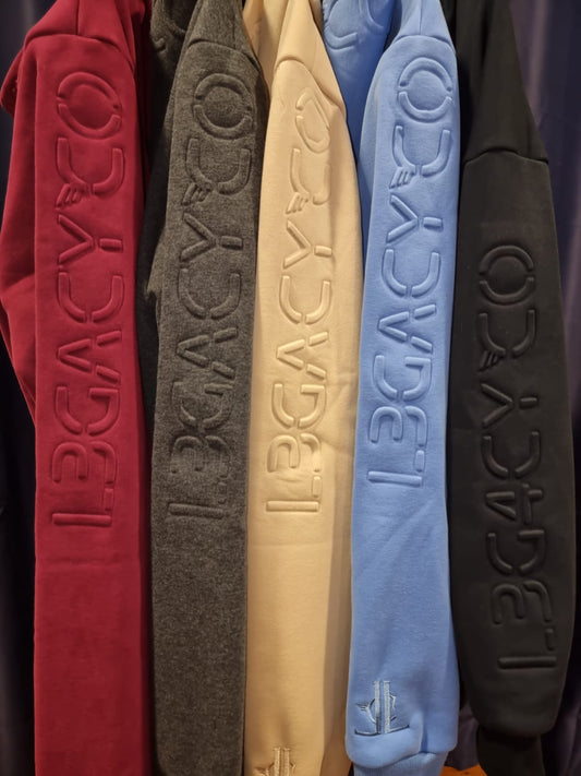 HOODIE (EMBOSSED & EMBROIDERED LOGOs)