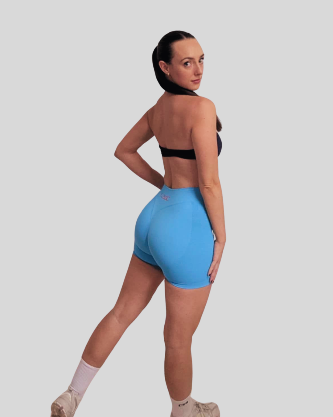 woman wearing legc active wear