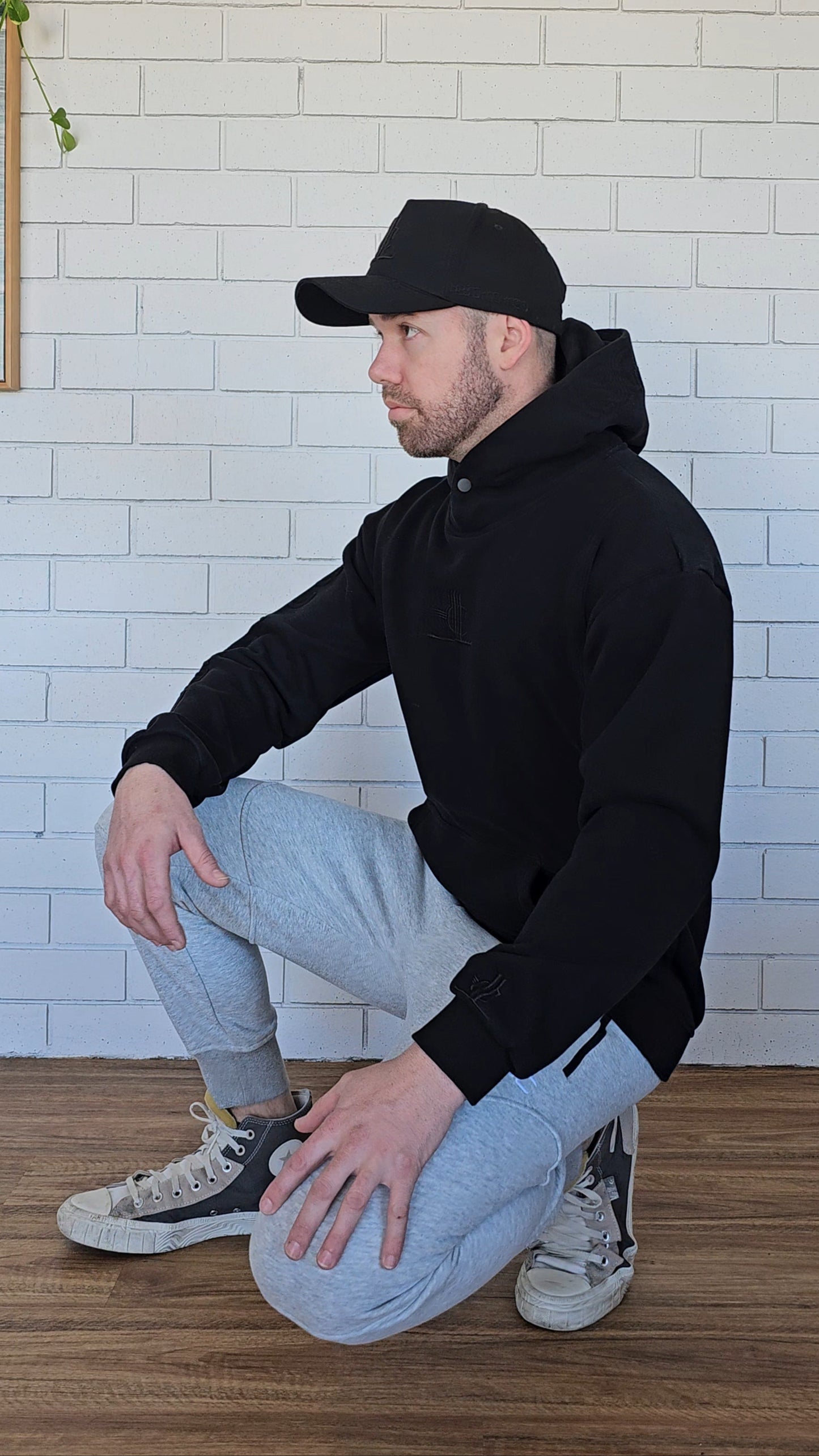 black hoodie