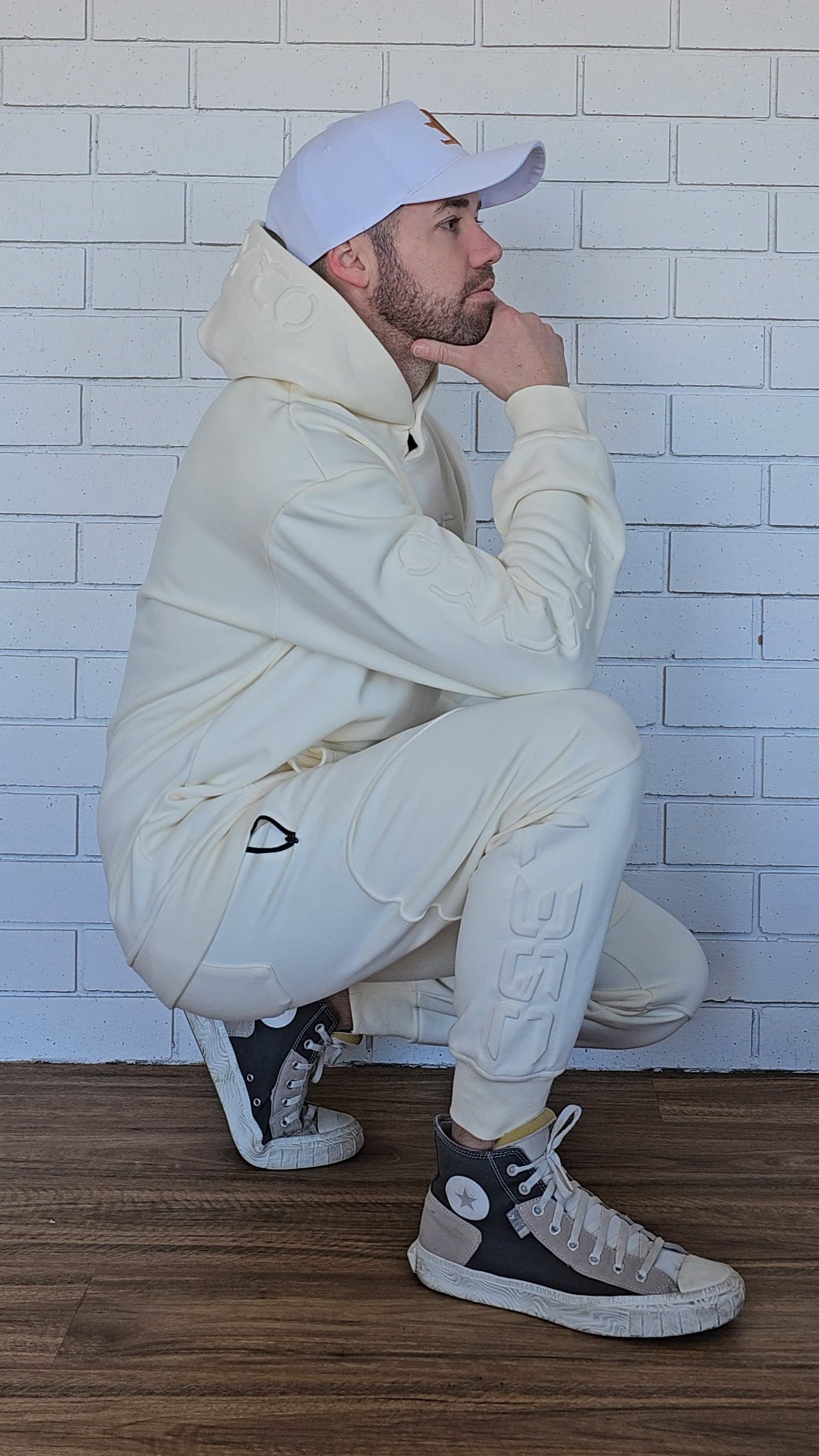 cream hoodie